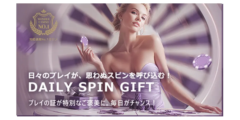 ワンダーカジノのデイリースピンギフト