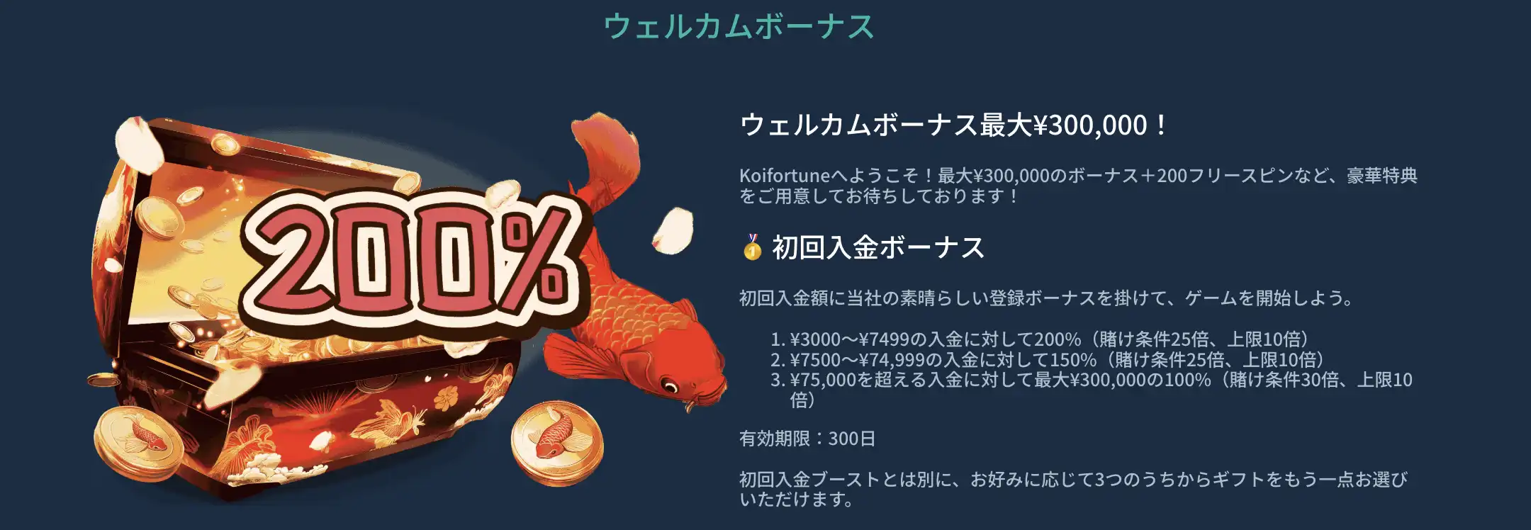 コイフォーチュンウェルカムボーナス