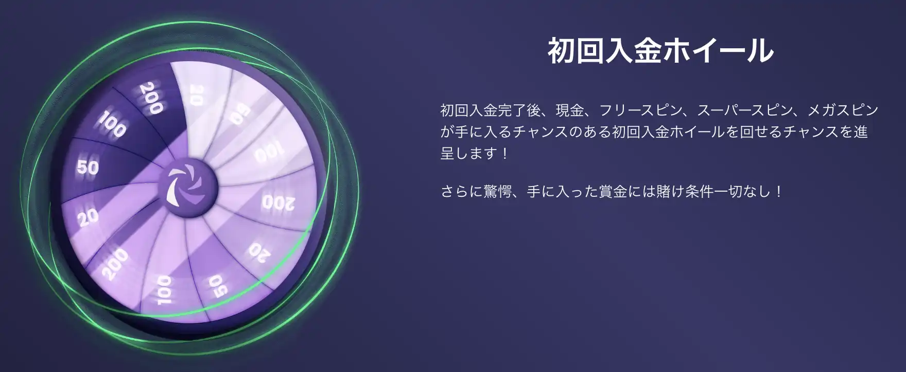 リスピンカジノ初回入金ホイール
