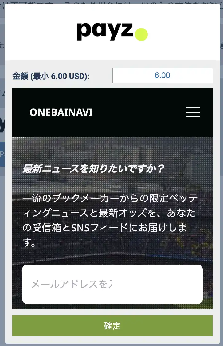 1xbet 入金 payz