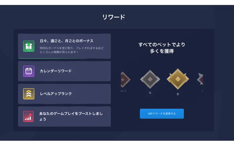 Rainbet（レインベット）のリワード