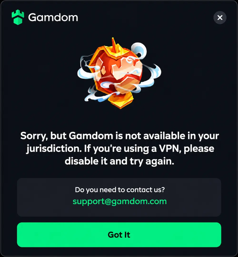 もしこのポップアップが出ても、慌てずに「Got It」ボタンを押そう。登場するのは一回だけです。